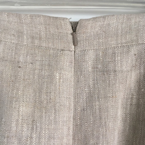 Hobbs Luxury British Fashion 100% Flax Linen Classic Pencil Skirt Natural - Picture 5 of 7